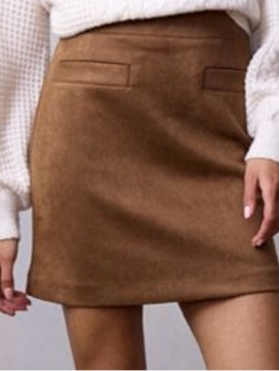 LC Lauren Conrad Dresses & Skirts - LC Lauren Conrad Faux Suede Mini Skirt - Waukesha Brown